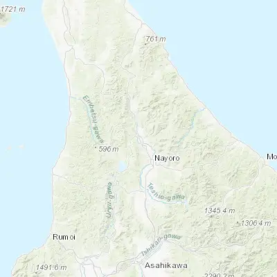 Map showing location of Bifuka (44.475280, 142.343060)