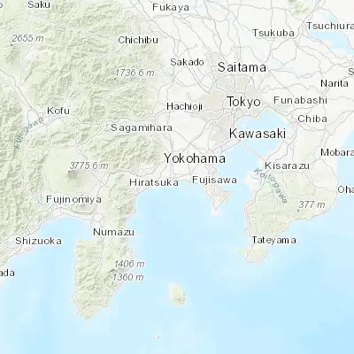 Map showing location of Chigasaki (35.336380, 139.404340)