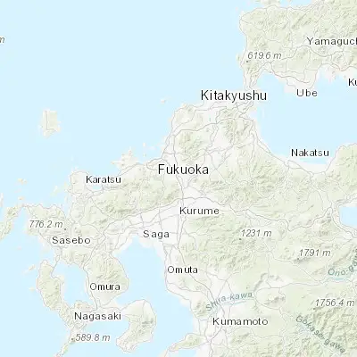 Map showing location of Chikushino-shi (33.496310, 130.515600)