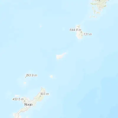 Map showing location of China (27.333330, 128.566670)
