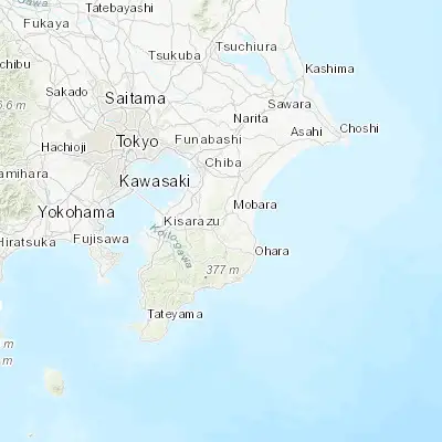 Map showing location of Chōnan (35.397010, 140.235030)