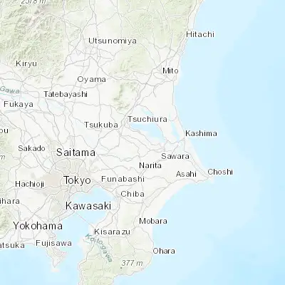 Map showing location of Edosaki (35.950000, 140.316670)