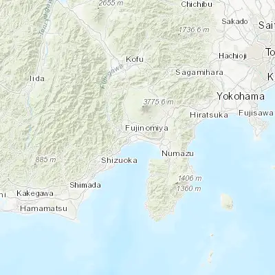 Map showing location of Fuji (35.166670, 138.683330)