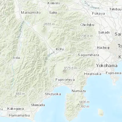 Map showing location of Fujikawaguchiko (35.489330, 138.688320)