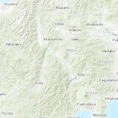 Map showing location of Fujimi (35.900870, 138.250410)