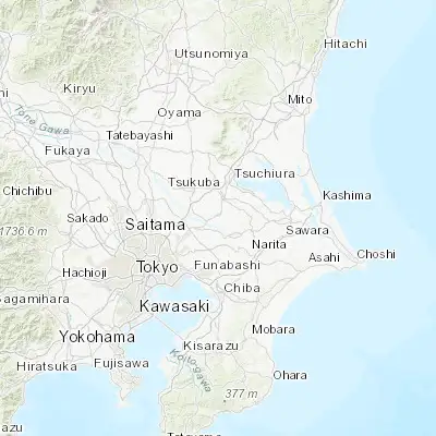 Map showing location of Fujishiro (35.916670, 140.116670)