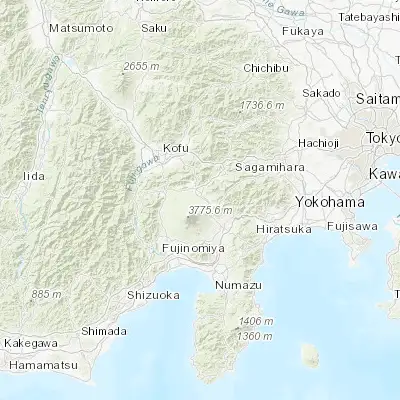 Map showing location of Fujiyoshida (35.440320, 138.795860)