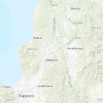 Map showing location of Fukagawa (43.708060, 142.039170)