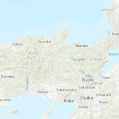 Map showing location of Fukuchiyama (35.300000, 135.116670)