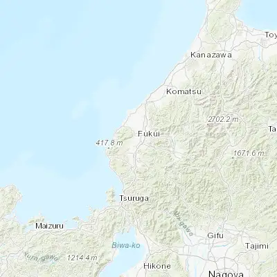 Map showing location of Fukui-shi (36.064430, 136.222570)