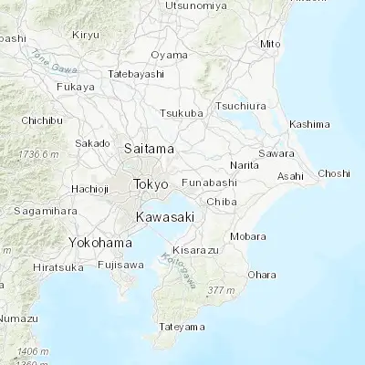 Map showing location of Funabashi (35.720450, 140.011480)