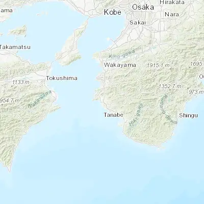 Map showing location of Gobō (33.881530, 135.169600)