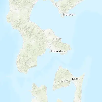 Map showing location of Hakodate (41.775830, 140.736670)