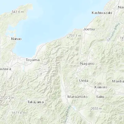 Map showing location of Hakuba (36.698180, 137.861850)