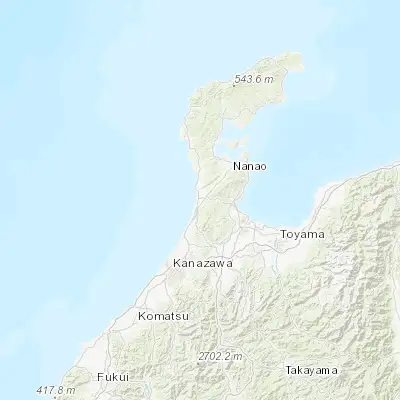 Map showing location of Hakui (36.883330, 136.783330)