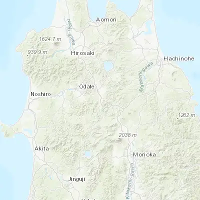 Map showing location of Hanawa (40.183610, 140.787220)