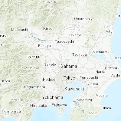 Map showing location of Hasuda (35.971130, 139.649100)