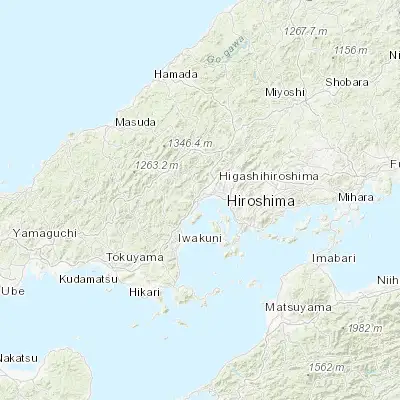 Map showing location of Hatsukaichi (34.350000, 132.333330)