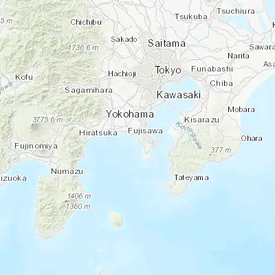 Map showing location of Hayama (35.276510, 139.577330)