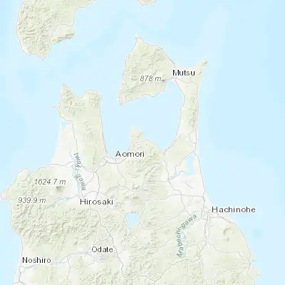 Map showing location of Hiranai (40.920280, 140.955560)