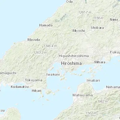 Map showing location of Hiroshima (34.400000, 132.450000)