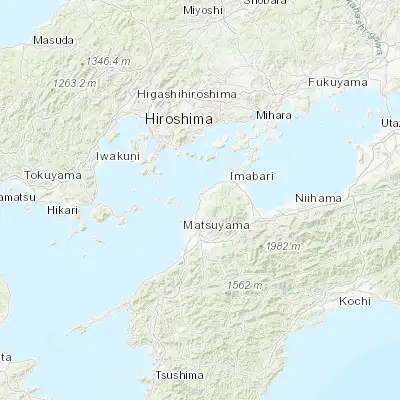 Map showing location of Hōjō (33.976610, 132.777670)