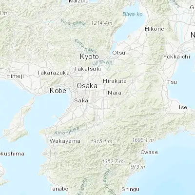 Map showing location of Hōryūji (34.612340, 135.737540)