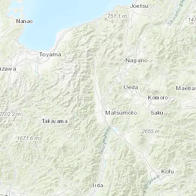 Map showing location of Hotaka (36.339600, 137.882540)