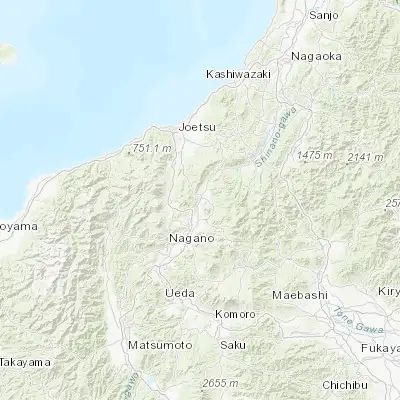 Map showing location of Iiyama (36.850000, 138.366670)