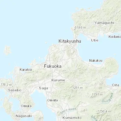 Map showing location of Iizuka (33.636540, 130.686780)