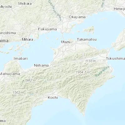 Map showing location of Ikedachō (34.028490, 133.806160)