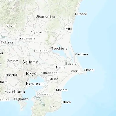 Map showing location of Inashiki (35.956330, 140.323560)