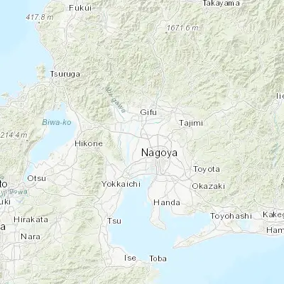 Map showing location of Inazawa (35.250000, 136.783330)
