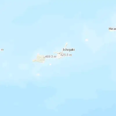 Map showing location of Ishigaki (24.344780, 124.157170)