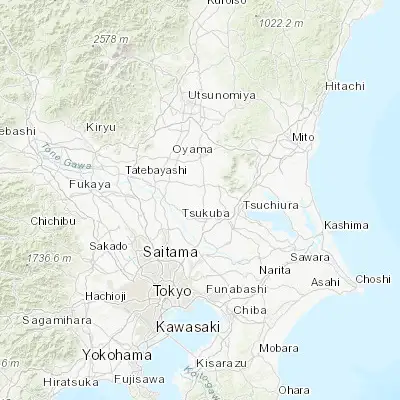Map showing location of Ishige (36.116670, 139.966670)