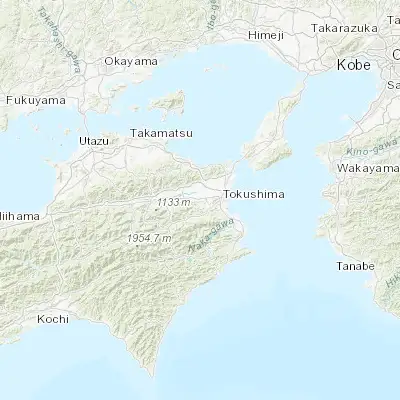 Map showing location of Ishii (34.067520, 134.442080)