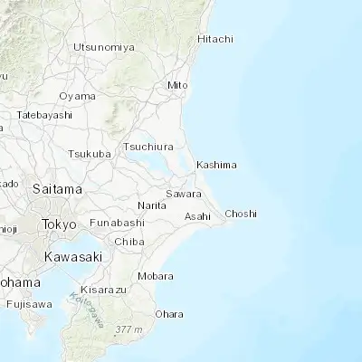 Map showing location of Itako (35.933330, 140.550000)