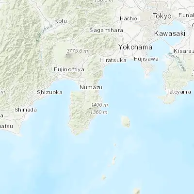 Map showing location of Itō (34.966670, 139.083330)