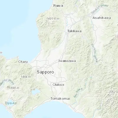 Map showing location of Iwamizawa (43.200280, 141.759720)