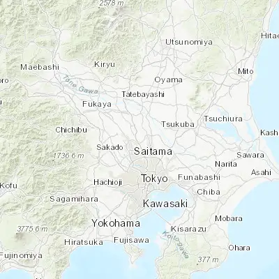 Map showing location of Iwatsuki (35.964740, 139.696440)