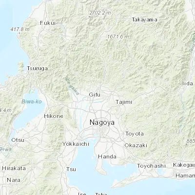 Map showing location of Kakamigahara (35.416670, 136.866670)
