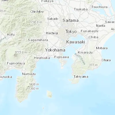 Map showing location of Kamakura (35.308890, 139.550280)