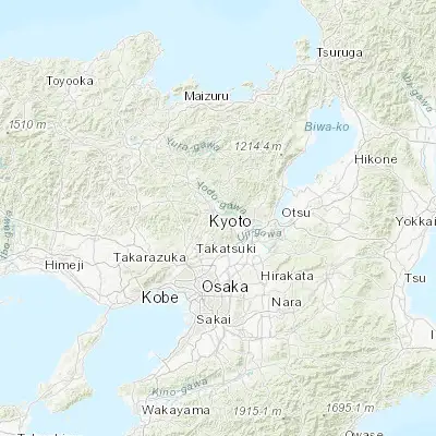 Map showing location of Kameoka (35.000000, 135.583330)