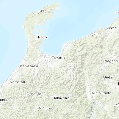 Map showing location of Kamiichi (36.700000, 137.366670)