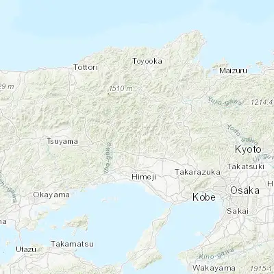 Map showing location of Kamikawa (35.075530, 134.740280)