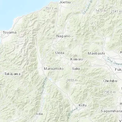 Map showing location of Kamimaruko (36.318650, 138.273290)