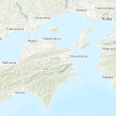 Map showing location of Kamojimachō-jōgejima (34.068030, 134.350330)