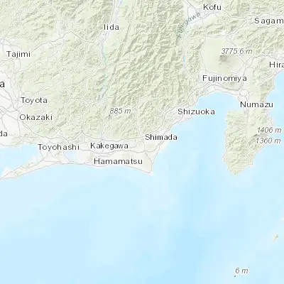 Map showing location of Kanaya (34.820220, 138.127750)