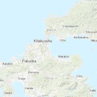 Map showing location of Kanda (33.783330, 130.983330)