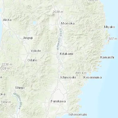 Map showing location of Kanegasaki (39.200000, 141.116670)